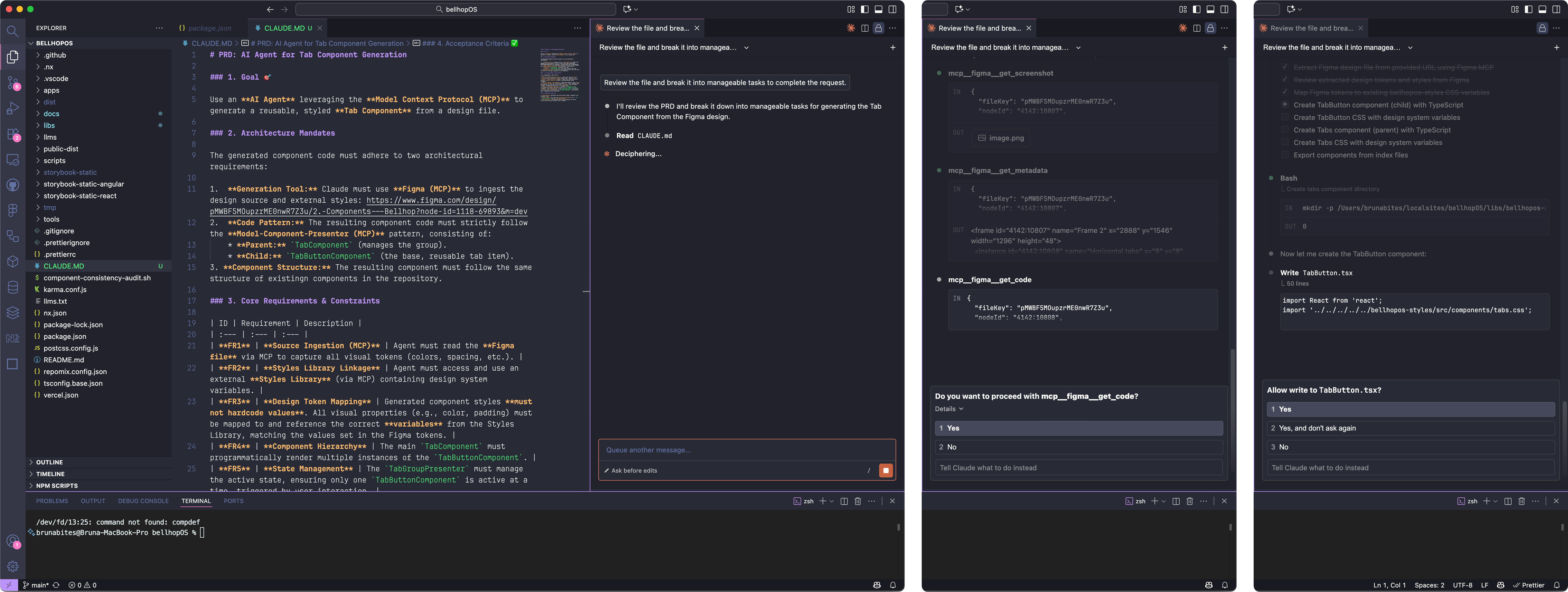 Documentation structure showing layers