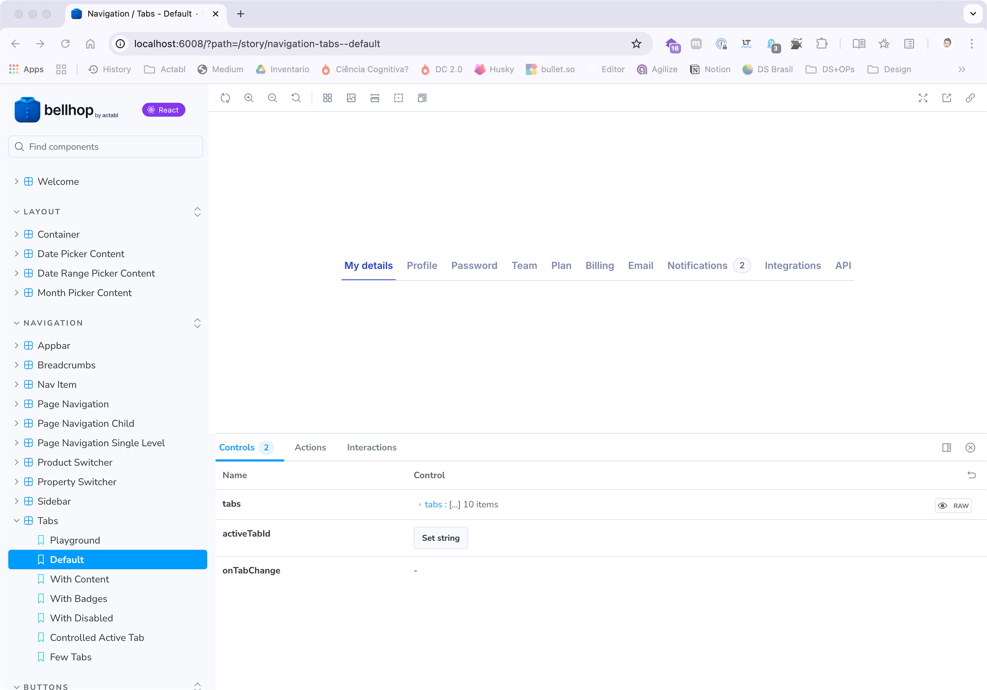 Documentation structure showing layers